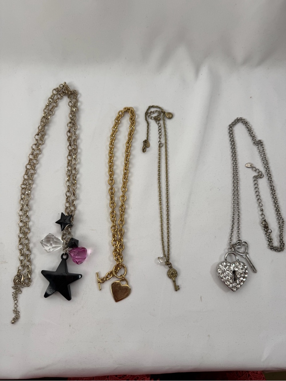 Assorted Women's Pendant Necklaces - Black, Gold, Silver